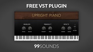 Video thumbnail for FREE Piano VST Plugin (99Sounds Upright Piano) by Bedroom Producers Blog