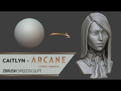 Caitlyn | Arcane | 3D Zbrush Speedsculpt Timelapse