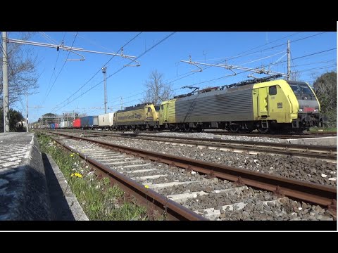 E189.926 + E189.405 di ISC con TCS [VERONA Q.E. - NOLA INT.], in transito a Cisterna di Latina!!