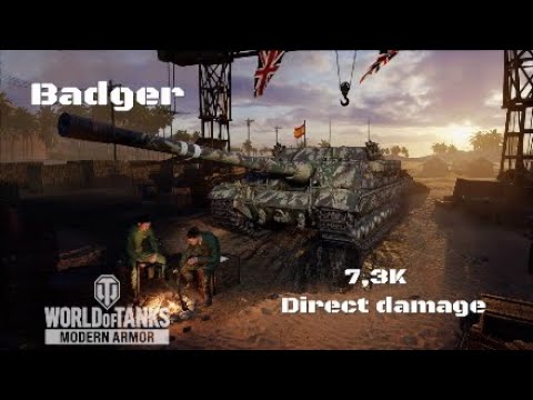 Badger in Kasserine:7,3K direct damage :Wot console - World of Tanks console