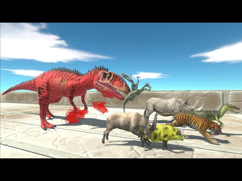 Escape from Demon Carcharodontosaurus - Animal Revolt Battle Simulator
