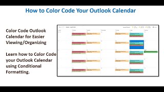 How to Color Code Your Outlook Calendar