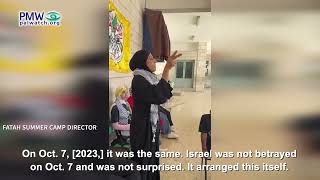 Summer camp director saying October 7 was arranged by Israel