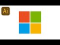 Design Microsoft Logo Illustrator Tutorial Abcinformatic
