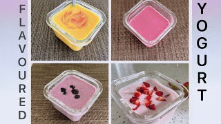 Healthy Flavoured Yogurt recipe | Homemade Yogurt for babies, toddlers and kids