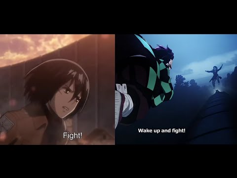 Eren and Tanjirou said Tatakae