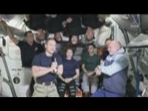 Change of command aboard the Space Station