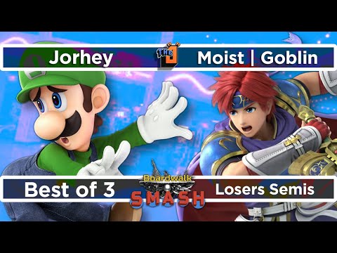 Losers Semis Jorhey (Luigi) vs Moist Goblin (Roy) - Boardwalk Smash #30 - SSBU