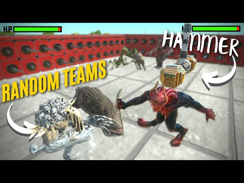 3 vs 3 Random Teams on Hammer Swing Arena Tournament - Animal Revolt Battle Simulator | ARBS