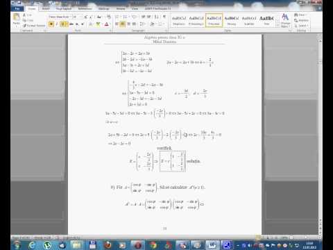 Algebra pentru clasa a XI-a - Lectia 2 - Matrici