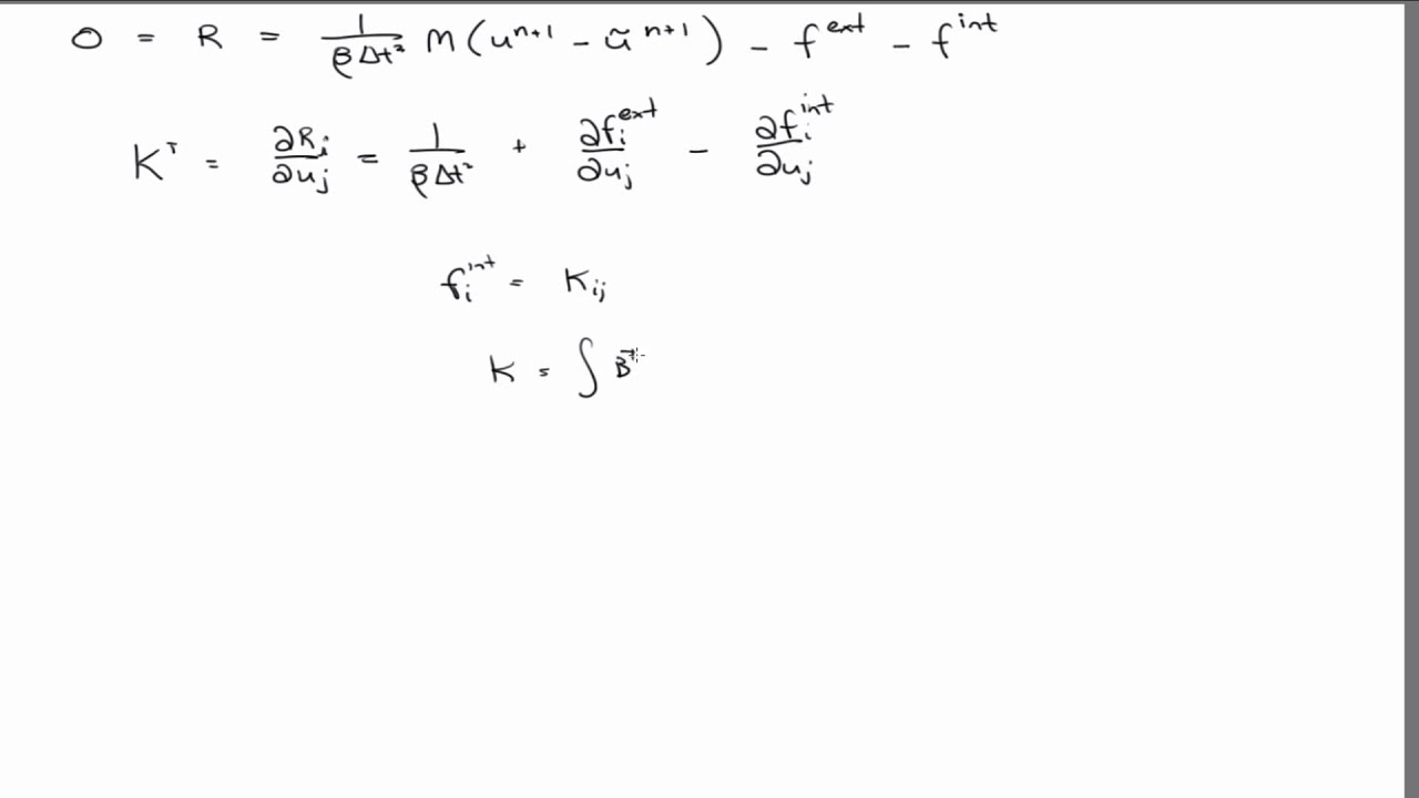Newmark-Beta method for elasticity