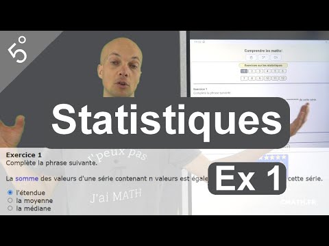 Exercice sur l'étendue, la moyenne et la médiane