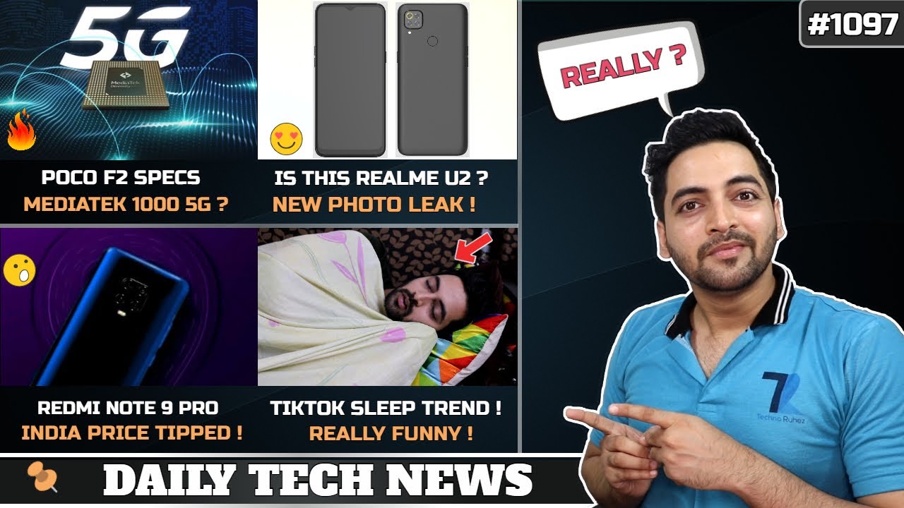POCO F2 Specs,Realme U2 Photo Leak?,Redmi Note 9 Pro Price,Smartphone Sale Down,Tiktok Sleep Trend
