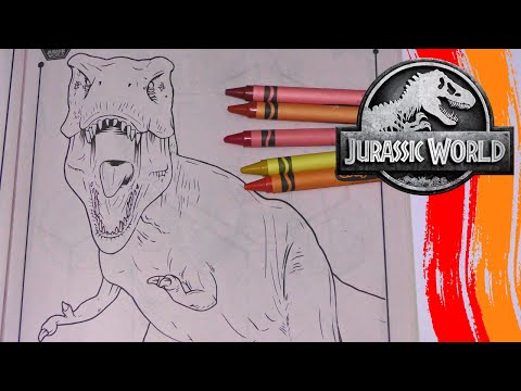 JURASSIC WORLD Dinosaur Coloring & Activity book| T-rex Dinosaur coloring Page| YES Toys