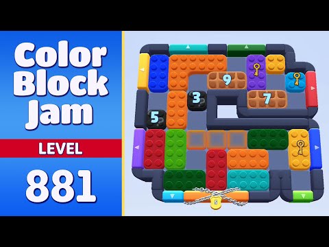 Color Block Jam Level 881 (882) | Every Puzzle Solved! 🎯