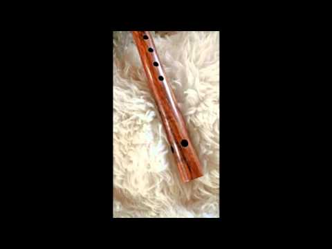Key of F 7 Hole Extended Scale Single Flute of Tigerwood and Padauk accents