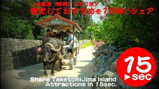 竹富島（沖縄）ひとり旅！観光しておすすめを15秒でシェア。Share Taketomi-Jima Island (Okinawa) Attractions  in 15sec,