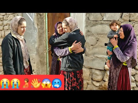 Forced Separation: A Tearful Farewell in the Cold of a Pregnant Nomad