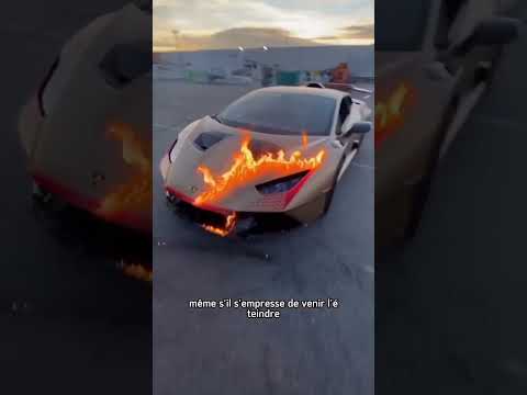 He sets fire to his Lamborghini #foryou #lamborghini #fire #style #luxury