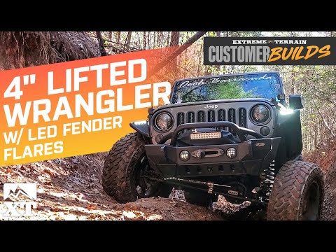 4" Lifted 2014 JKU Jeep Wrangler on 35s w/ Barricade Fender Flared | ExtremeTerrain Customer Builds