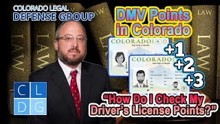 How do I check the DMV points on my license in Colorado