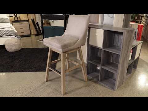 Tallenger D380-430 Tall Upholstered Swivel Barstool image 1