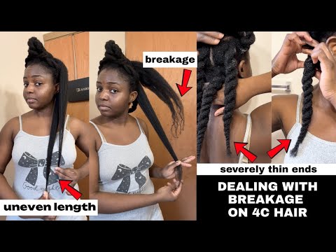 My 4C HAIR IS BREAKING OFF BADLY / HOW I'M FIXING IT