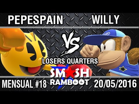 [SmashxRamboot #18] PEPESPAIN (Pac-Man) Vs. Willyyy (Diddy Kong) Losers Quarters