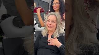 Es war so schön mit dir Ilka, danke für das Vertrauen und die Fahrt zu mir❤️#greyhair#hair#hairstyle