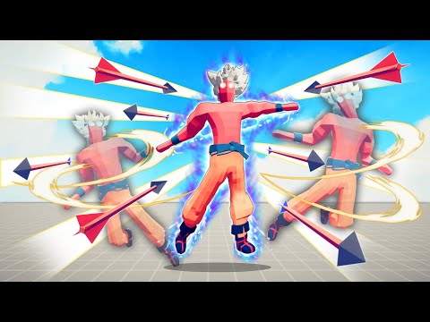 GOKU ULTRA INSTINCT DODGE vs EVERY GOD RANGE | TABS - Totally Accurate Battle Simulator
