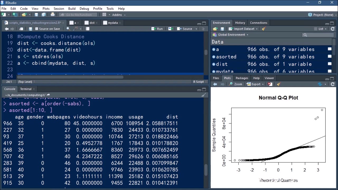 Robust Regressions in R