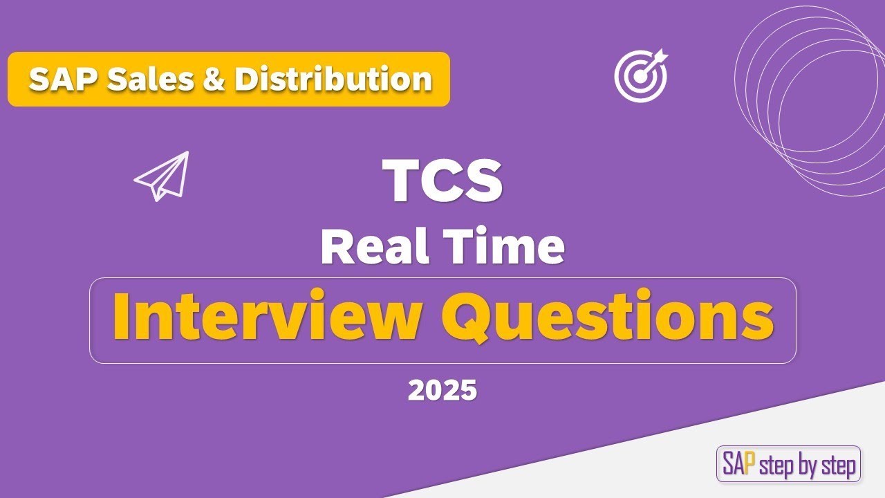 SAP SD TCS Real Time Interview Questions 2025