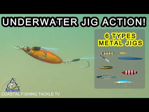 How to Use Every Metal Jig Type   Real Action & Underwater View  6type Mtal Jigs Shore Jigging