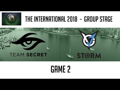 Team Secret vs VGj.Storm (Game 2) | The International 2018: Group Stage
