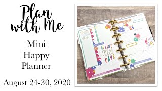 Plan with Me | Mini Happy Planner | August 24-30, 2020 #happyplanner