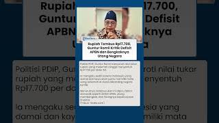 Rupiah Tembus Rp17.700, Guntur Romli Kritik Defisit APBN dan Bengkaknya Utang Negara
