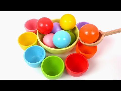 Apprendre les couleurs et les chiffres avec des Boules