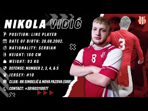 Nikola Vidic | Line Player | RK Sindjelic & Nova Pazova | Highlights | Handball | CV | 2023/24