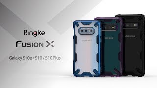 Ringke Fusion X Samsung Galaxy S10 Plus Hoesje Blauw Hoesjes