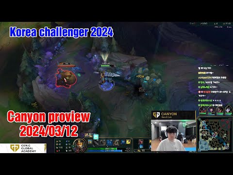 Canyon proview 2024/03/12 jarvan jax volibear Korea challenger | Canyon第一视角