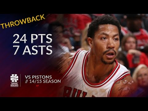 Derrick Rose 24 pts 7 asts vs Pistons 14/15 season