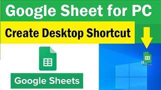 Google Sheets for Windows PC | How to Create Google Sheet Desktop Shortcut On PC | #googlesheet
