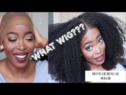 WHAT WIG???? How to Put a Full Lace unit in a Ponytail/Bun ft. Hergivenhair Video