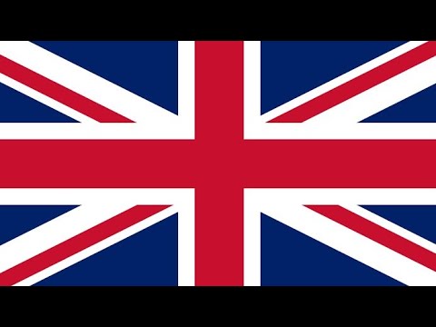 Realistic 3d seamless looping Great Britain(English) flag waving in the wind.4K