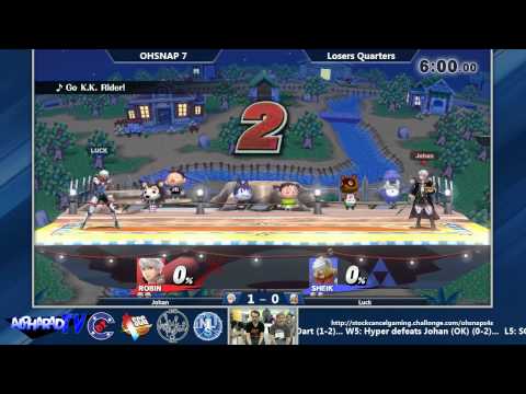 OHSNAP 7 SSB4 Singles Losers Quarters: Johan (Robin) Vs. Luck (Sheik)