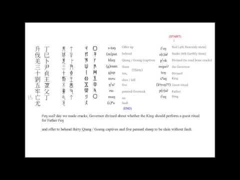 Oracle Bone Text - Old Chinese Spoken (上古漢語)