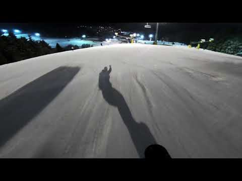 Winterberg Februar 2018 Flutlicht Skiliftkarussell Snowboard GoPro 6