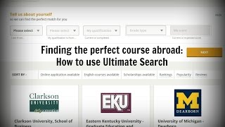 Finding the perfect course abroad: How to use Ultimate Search | Hotcou