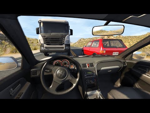 Car Overtaking Crashes Compilation - BeamNG Drive - HD
