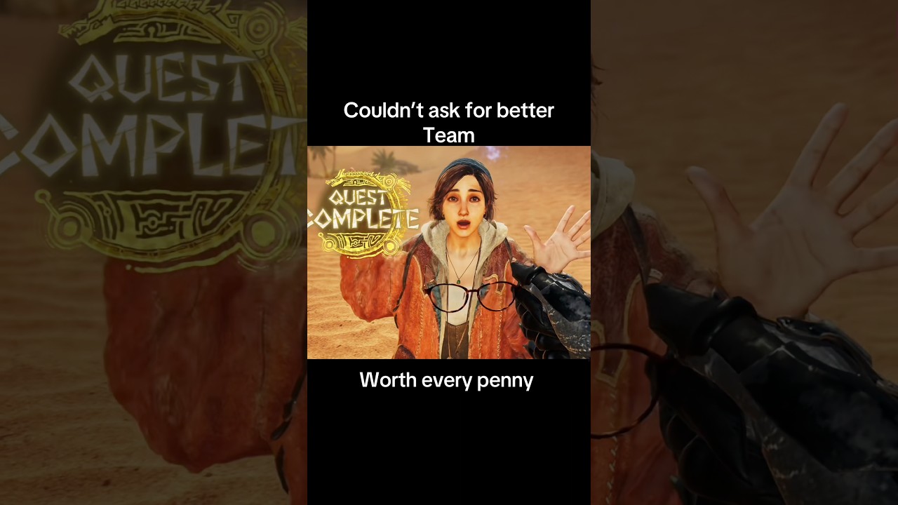 Bless her Alma tries picking me up #mhwilds #monsterhunter #mhw #alma #gemma #gaming